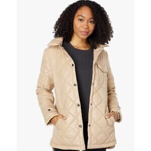 Sam Edelman Womens Diamond Quilted Hooded Jacket
